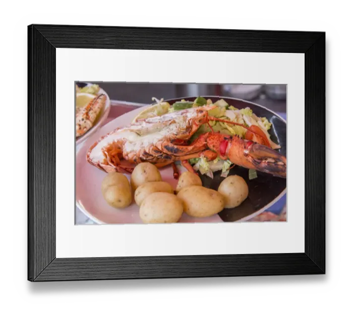 Framed Print : Bergen Norway Bryggen great lobster and seafood plate dinner at outdoor cafe n BRYGGEN Framed Print : Bergen Norway Bryggen great lobster and seafood plate dinner at outdoor cafe n BRYGGEN
