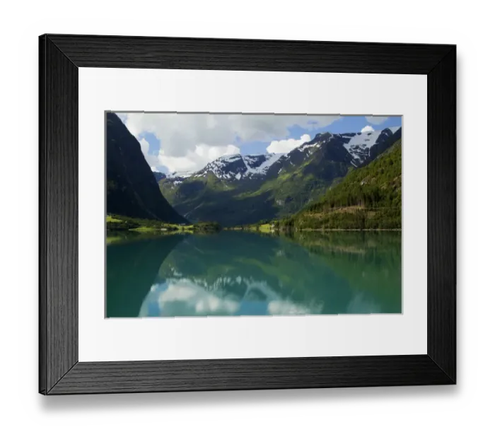 Framed Print : Europe, Norway, Olden. Lake Floen, Olden Framed Print : Europe, Norway, Olden. Lake Floen, Olden