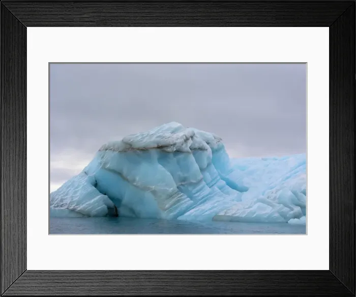 Framed Print : Norway. Svalbard. Nordaustlandet Island. Brasvelbreen
