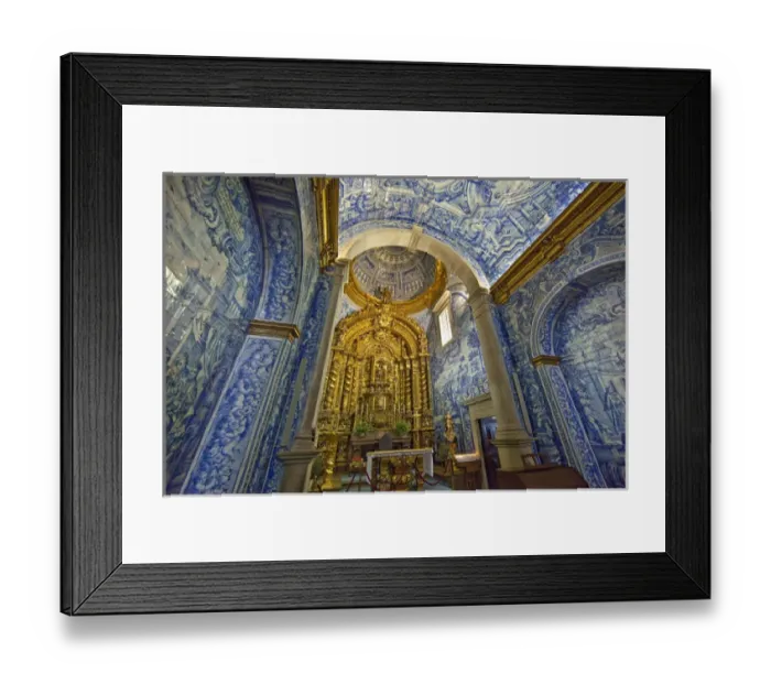 Framed Print : Europe, Portugal, Almancil. Interior of St