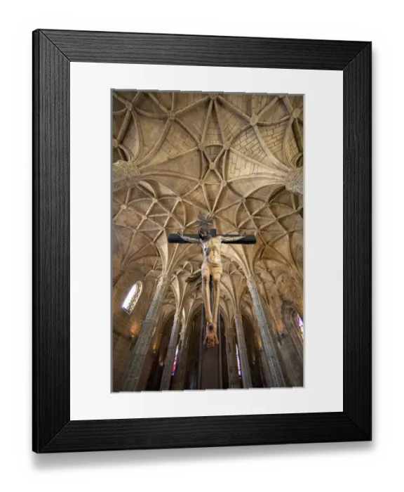 Framed Print : Europe, Portugal, Lisbon. Cathedral inside Jeronimos Monastery