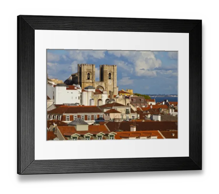 Framed Print : Europe, Portugal, Lisbon. Lisbon Cathedral in daytime