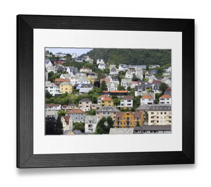 Framed Print : Cityscape. Bergen. Norway