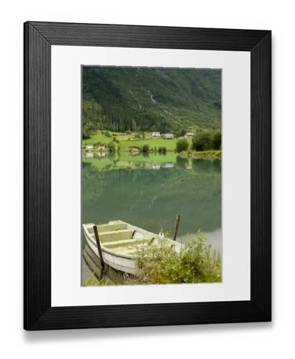 Framed Print : Row Boat. Olden. Norway Framed Print : Row Boat. Olden. Norway