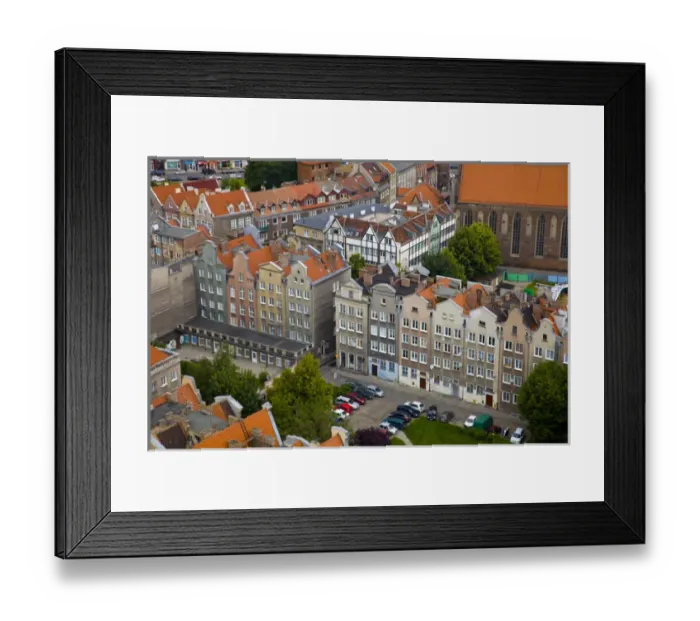 Framed Print : Europe, Poland, Gdansk. Overview of buildings Framed Print : Europe, Poland, Gdansk. Overview of buildings