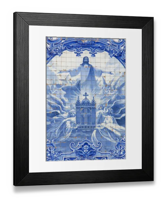 Framed Print : Europe, Portugal, Porto. Mosaic on side of Santo Ildefonso Church Framed Print : Europe, Portugal, Porto. Mosaic on side of Santo Ildefonso Church