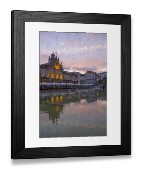 Framed Print : Portugal, Minho Province, Braga. Urban area extends from the Cavado River to the Este River Framed Print : Portugal, Minho Province, Braga. Urban area extends from the Cavado River to the Este River