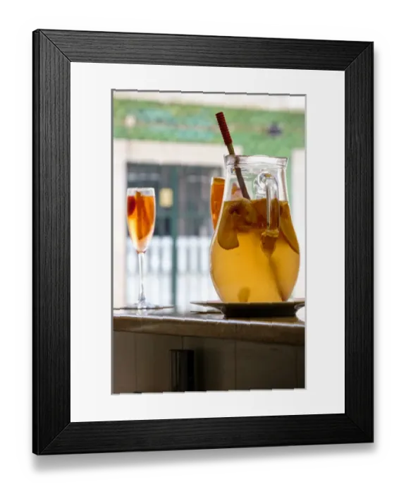 Framed Print : Europe, Portugal, Lisbon. white wine Sangria drink with fresh fruit Framed Print : Europe, Portugal, Lisbon. white wine Sangria drink with fresh fruit