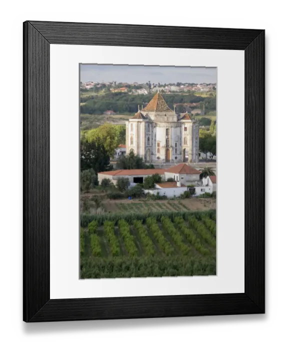 Framed Print : Portugal, Obidos, Iglesia Senhor Jesus da Pedra sanctuary. Overview from hillside Framed Print : Portugal, Obidos, Iglesia Senhor Jesus da Pedra sanctuary. Overview from hillside