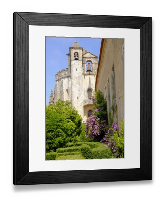 Framed Print : Portugal, Tomar. Tomar Castle, Knights of the Templar fortress, castle and convent