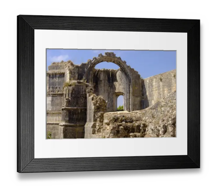 Framed Print : Portugal, Tomar. Tomar Castle, Knights of the Templar fortress, castle and convent