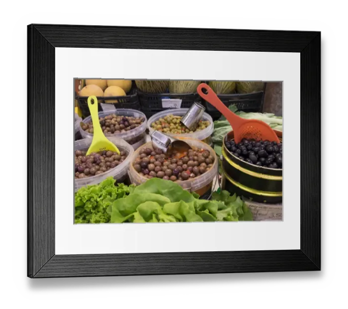 Framed Print : Portugal, Costa Nova. Daily fruit, cheese and vegetable market Framed Print : Portugal, Costa Nova. Daily fruit, cheese and vegetable market