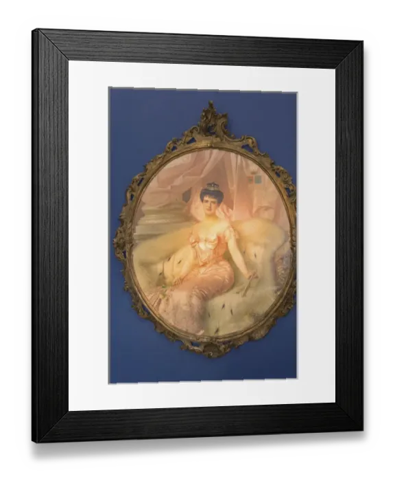 Framed Print : Europe, Portugal, Lisbon, National Coach Museum, portrait of Amelia de Orleaes e Braganca Framed Print : Europe, Portugal, Lisbon, National Coach Museum, portrait of Amelia de Orleaes e Braganca