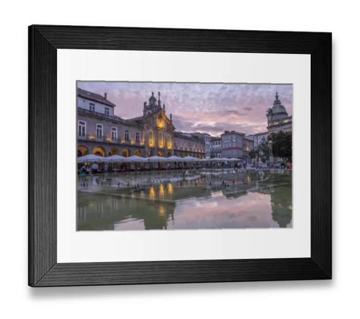 Framed Print : Portugal, Minho Province, Braga. Urban area extends from the Cavado River to the Este River Framed Print : Portugal, Minho Province, Braga. Urban area extends from the Cavado River to the Este River