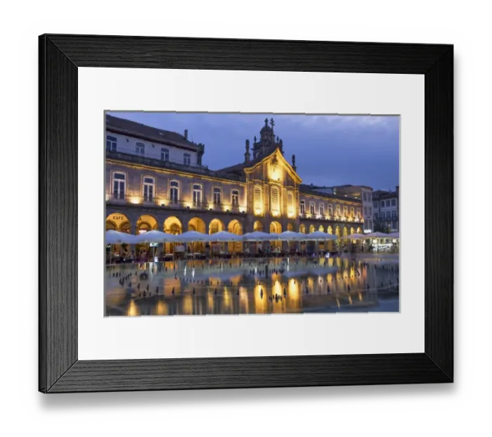Framed Print : Portugal, Minho Province, Braga. Urban area extends from the Cavado River to the Este River Framed Print : Portugal, Minho Province, Braga. Urban area extends from the Cavado River to the Este River
