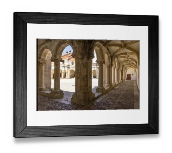 Framed Print : Portugal, Tomar. Tomar Castle, Knights of the Templar fortress, castle and convent