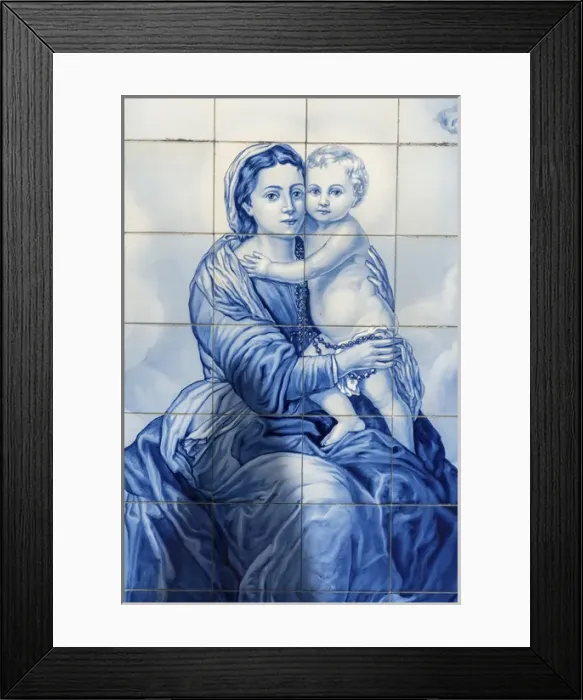 Framed Print : Lamego, Portugal, Europe, Shrine of Our Lady of Remedies, azulejo Framed Print : Lamego, Portugal, Europe, Shrine of Our Lady of Remedies, azulejo