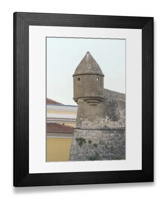 Framed Print : Europe, Portugal, Cascais, fortress turret