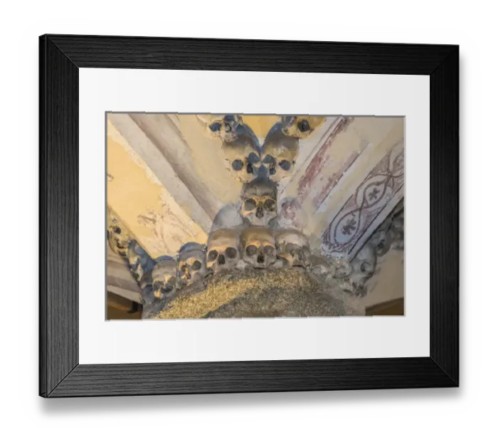 Framed Print : Europe, Portugal, Evora, St. Francis Church, Bone Chapel