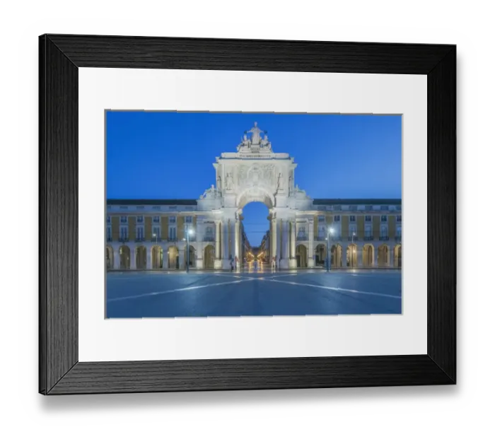 Framed Print : Portugal, Lisbon, Baixa, Arco da Rua Augusta (August Street Arch) at Dawn Framed Print : Portugal, Lisbon, Baixa, Arco da Rua Augusta (August Street Arch) at Dawn