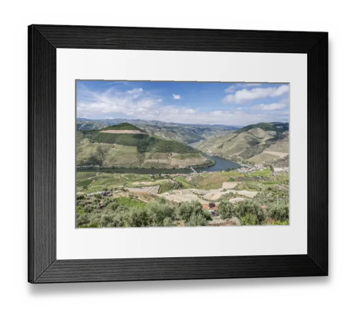 Framed Print : Portugal, Douro Valley, Douro River and Hillside Vineyards Framed Print : Portugal, Douro Valley, Douro River and Hillside Vineyards