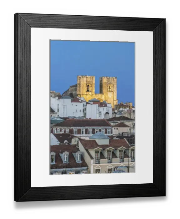 Framed Print : Portugal, Lisbon, Lisbon Cathedral at Dusk Framed Print : Portugal, Lisbon, Lisbon Cathedral at Dusk
