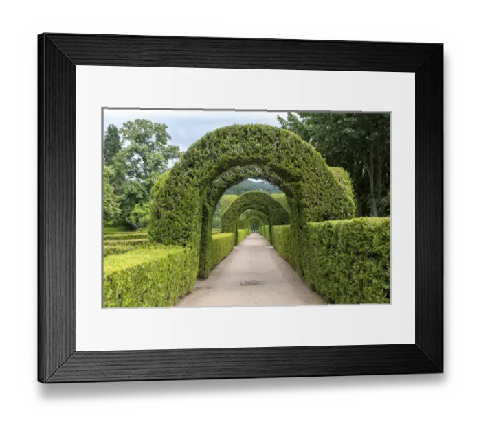 Framed Print : Europe, Portugal, Vila Real, Palace of Mateus, formal garden