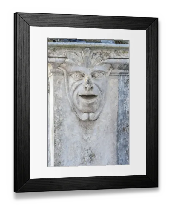 Framed Print : Europe, Portugal, Sintra, Sintra National Palace, stone face