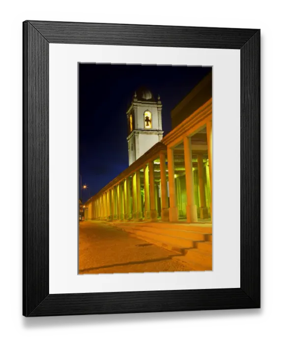 Framed Print : Europe; Portugal; Averio; Night views of the Aveiro Cathedral, Church of St. Dominic (Portuguese Framed Print : Europe; Portugal; Averio; Night views of the Aveiro Cathedral, Church of St. Dominic (Portuguese