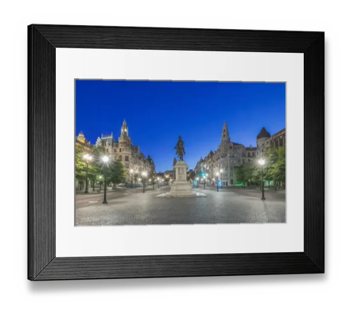 Framed Print : Portugal, Porto, Avenida dos Aliados at Dawn Framed Print : Portugal, Porto, Avenida dos Aliados at Dawn