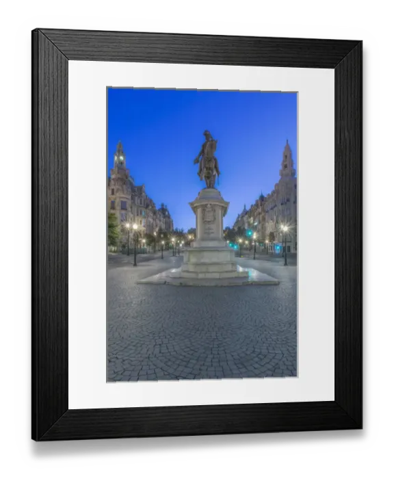 Framed Print : Portugal, Porto, Avenida dos Aliados at Dawn Framed Print : Portugal, Porto, Avenida dos Aliados at Dawn