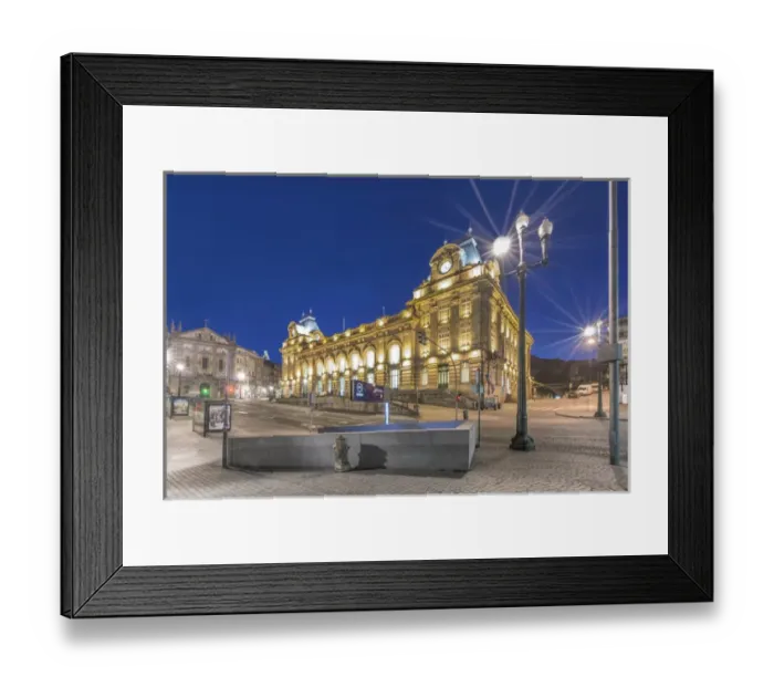 Framed Print : Portugal, Porto, Sao Bento Station at Dawn Framed Print : Portugal, Porto, Sao Bento Station at Dawn