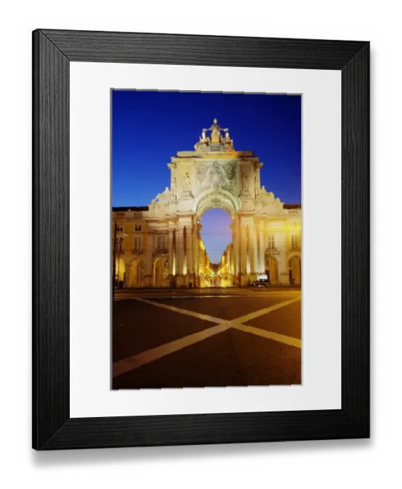 Framed Print : Europe; Portugal; Lisbon; Rua Augusta; Square surrounded by Government Buildings, Commerce Framed Print : Europe; Portugal; Lisbon; Rua Augusta; Square surrounded by Government Buildings, Commerce