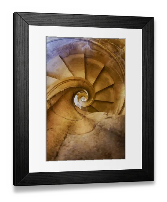 Framed Print : Europe; Portugal; Tomar; Spiral Stone Staircase in Convento de Cristo Framed Print : Europe; Portugal; Tomar; Spiral Stone Staircase in Convento de Cristo