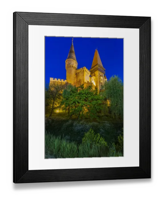 Framed Print : Romania, Transylvania, Hunedoara, Corvin Castle, dusk Framed Print : Romania, Transylvania, Hunedoara, Corvin Castle, dusk