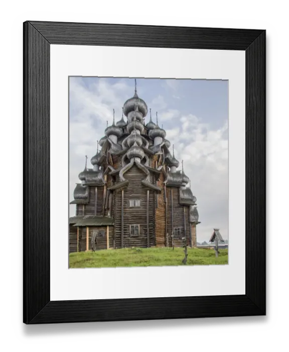 Framed Print : RM. 18th Century. Kizhi Pogost. Wooden Churches. UNESCO World Heritage. Kizhi Island in Lake Onega