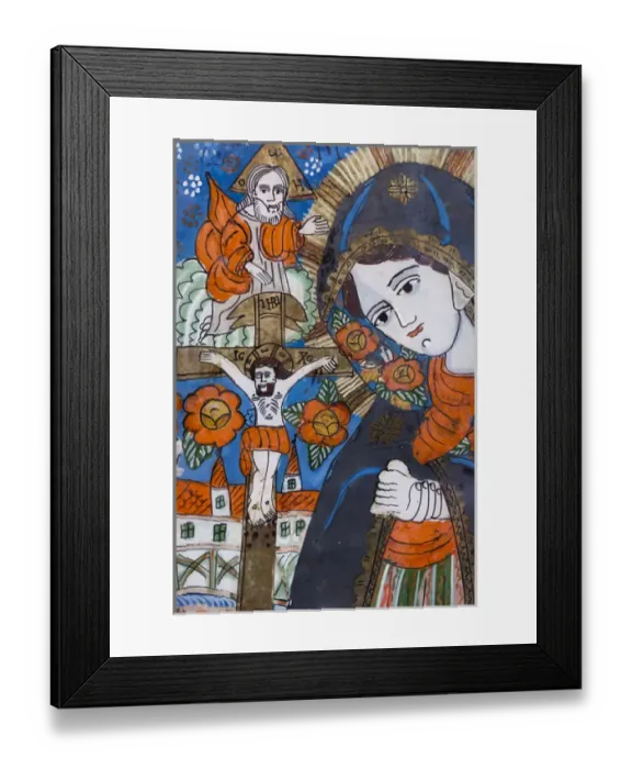 Framed Print : Romania, Transylvania, Sibiel, Zosim Oancea Icon Collection, Romanias largest