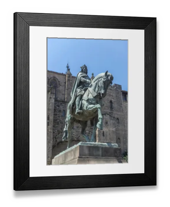 Framed Print : Europe, Spain, Barcelona, statue of Ramon Berengver III Framed Print : Europe, Spain, Barcelona, statue of Ramon Berengver III