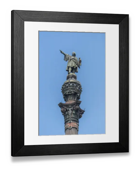 Framed Print : Europe, Spain, Barcelona, Christopher Columbus monument Framed Print : Europe, Spain, Barcelona, Christopher Columbus monument