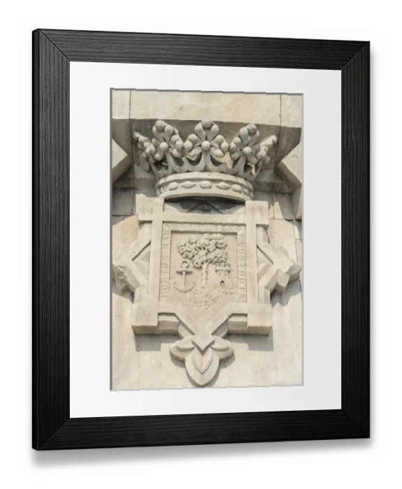 Framed Print : Europe, Spain, Barcelona, Christopher Columbus monument, bas-relief Framed Print : Europe, Spain, Barcelona, Christopher Columbus monument, bas-relief