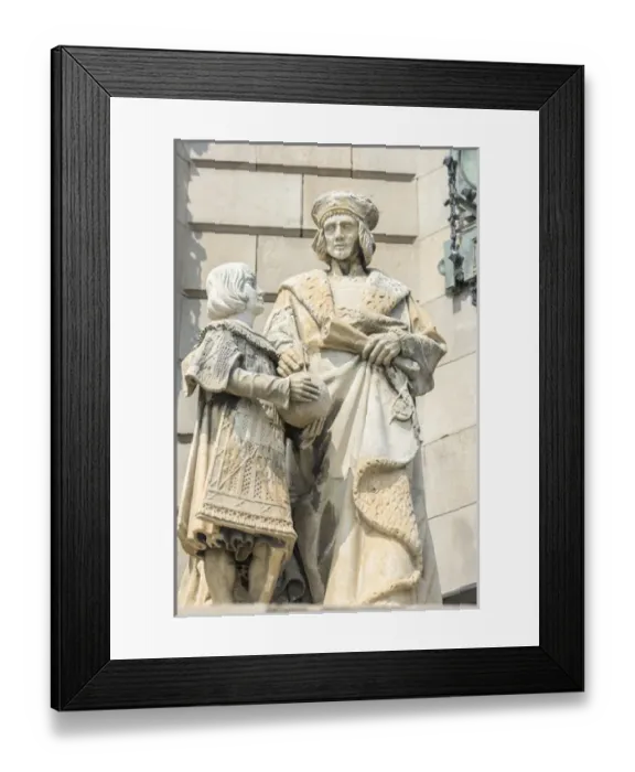 Framed Print : Europe, Spain, Barcelona, Christopher Columbus monument, sculpture Framed Print : Europe, Spain, Barcelona, Christopher Columbus monument, sculpture