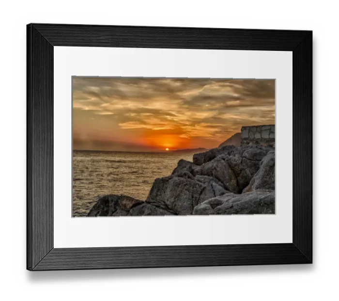 Framed Print : Europe Spain La Herradura Sunset 2 Framed Print : Europe Spain La Herradura Sunset 2