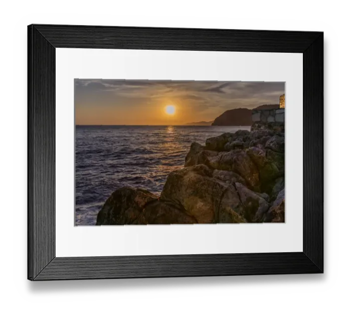 Framed Print : Europe Spain La Herradura Sunset Framed Print : Europe Spain La Herradura Sunset