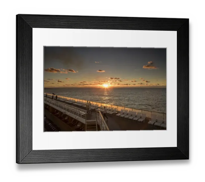 Framed Print : RM. Cruise sunrise. Atlantic Ocean