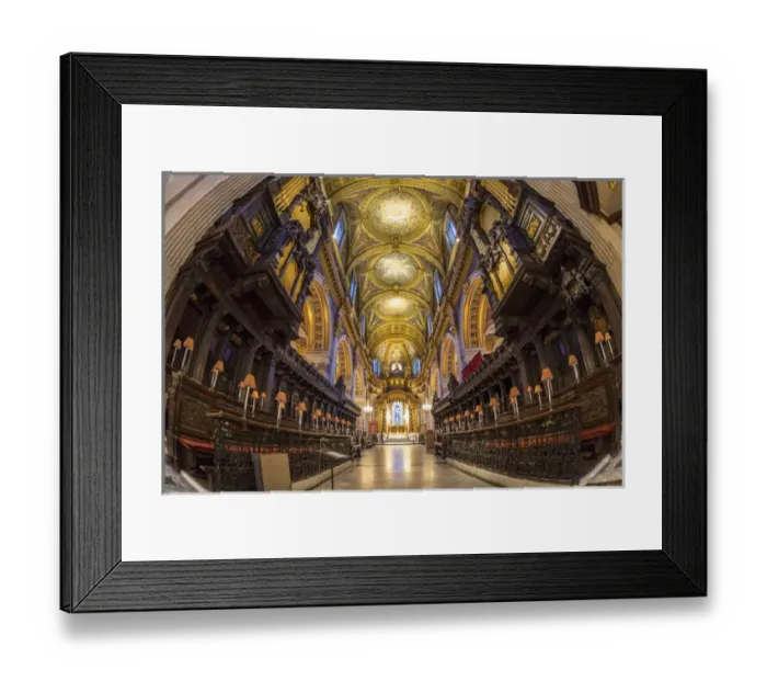 Framed Print : Choir stalls, altar & roof, St Pauls Cathedral, St Pauls, London Framed Print : Choir stalls, altar & roof, St Pauls Cathedral, St Pauls, London