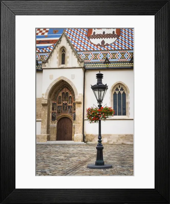 Framed Print : Saint Marks Church in old town Gradec, Zagreb, Croatia Framed Print : Saint Marks Church in old town Gradec, Zagreb, Croatia