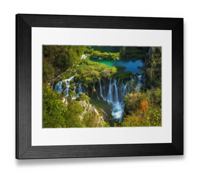 Framed Print : Travertine cascades on the Korana River, Plitvice Lakes National Park, Croatia Framed Print : Travertine cascades on the Korana River, Plitvice Lakes National Park, Croatia