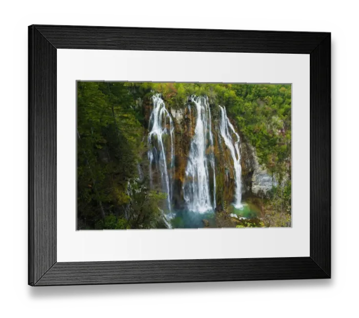 Framed Print : Waterfall along the Korana River, Plitvice Lakes National Park, Croatia Framed Print : Waterfall along the Korana River, Plitvice Lakes National Park, Croatia
