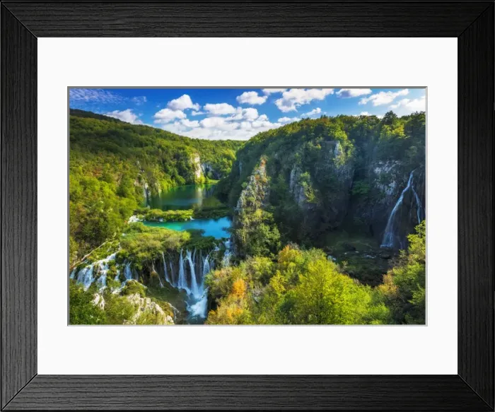 Framed Print : Travertine cascades on the Korana River, Plitvice Lakes National Park, Croatia Framed Print : Travertine cascades on the Korana River, Plitvice Lakes National Park, Croatia