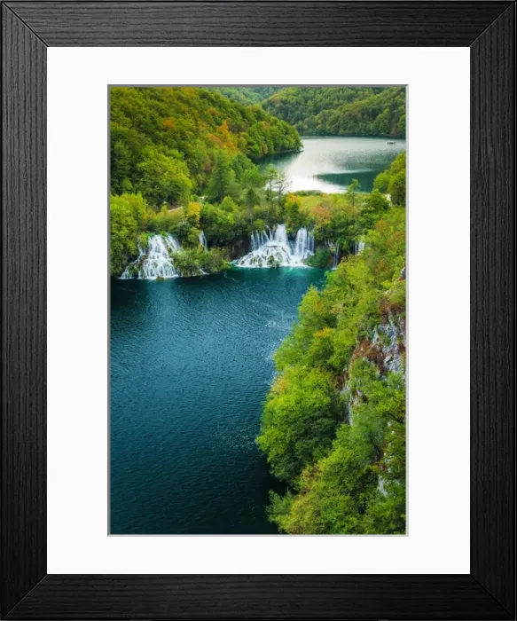 Framed Print : Lake Kozjak and travertine cascades on the Korana River, Plitvice Lakes National Park Framed Print : Lake Kozjak and travertine cascades on the Korana River, Plitvice Lakes National Park